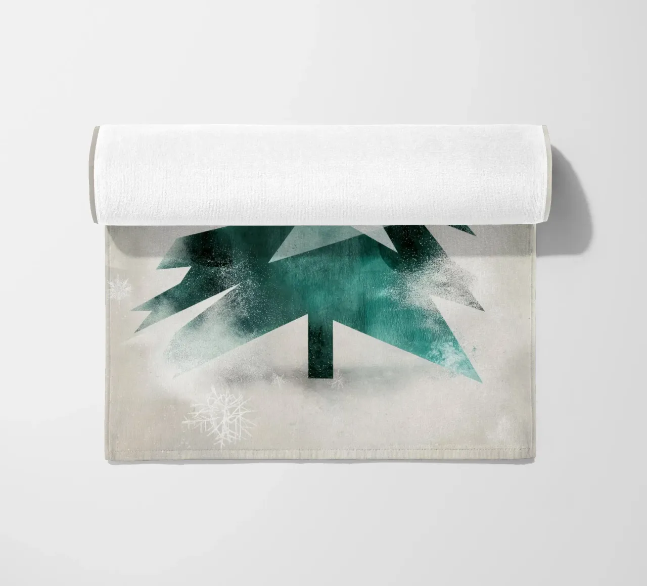 Kerstboom abstract beach towel by Imagine