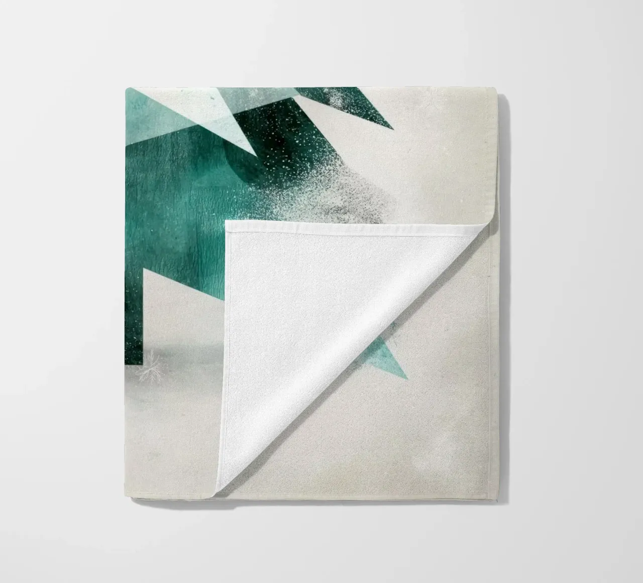 Kerstboom abstract beach towel by Imagine