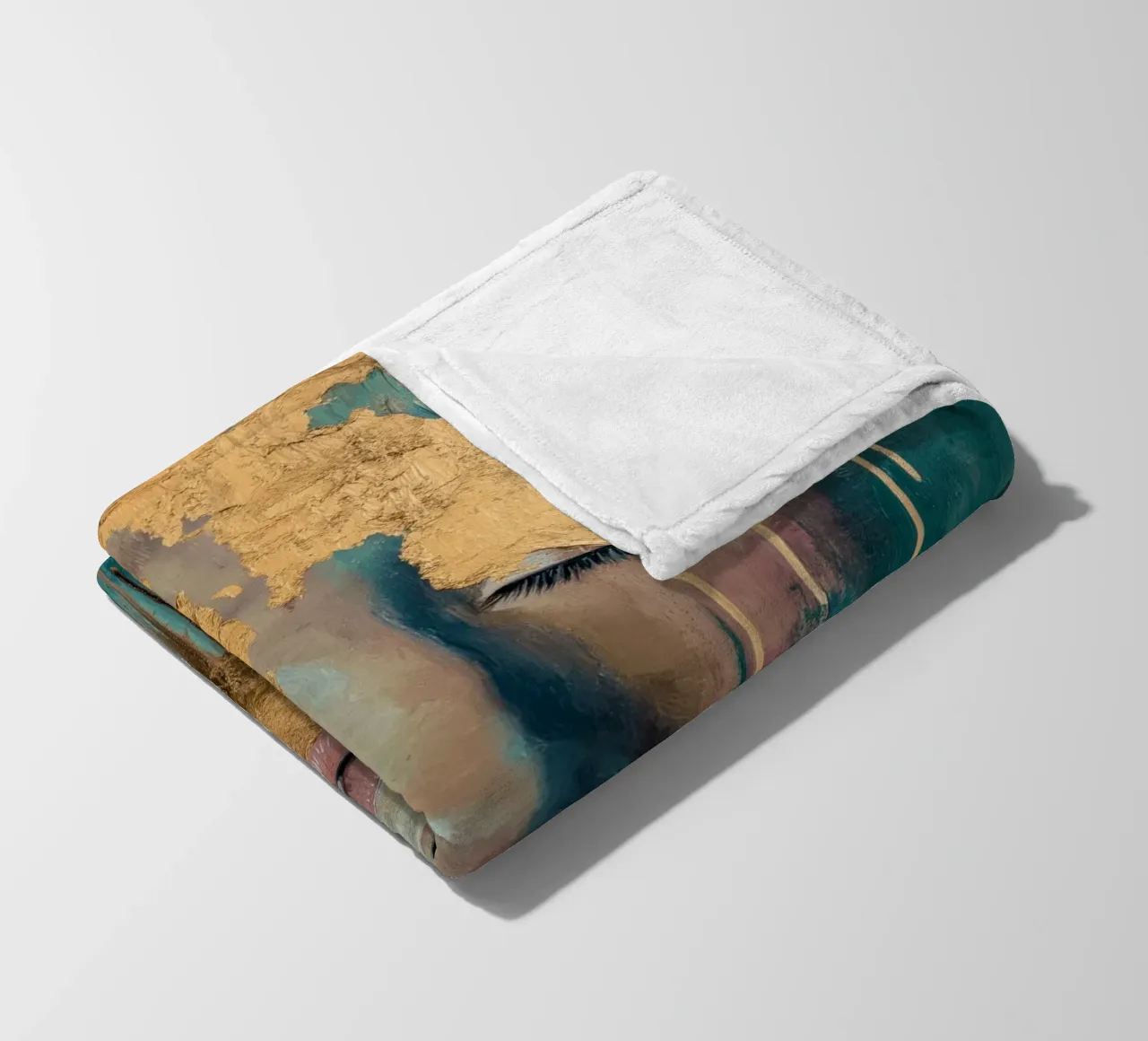 Ritratto femminile con oro coperta in pile da Imagine