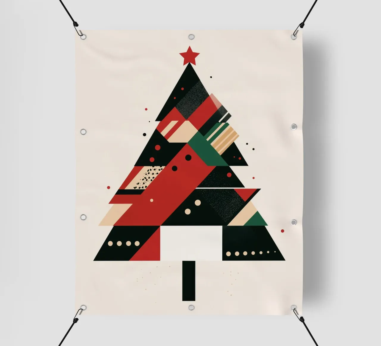 Albero di Natale astratto telo in pvc da Imagine