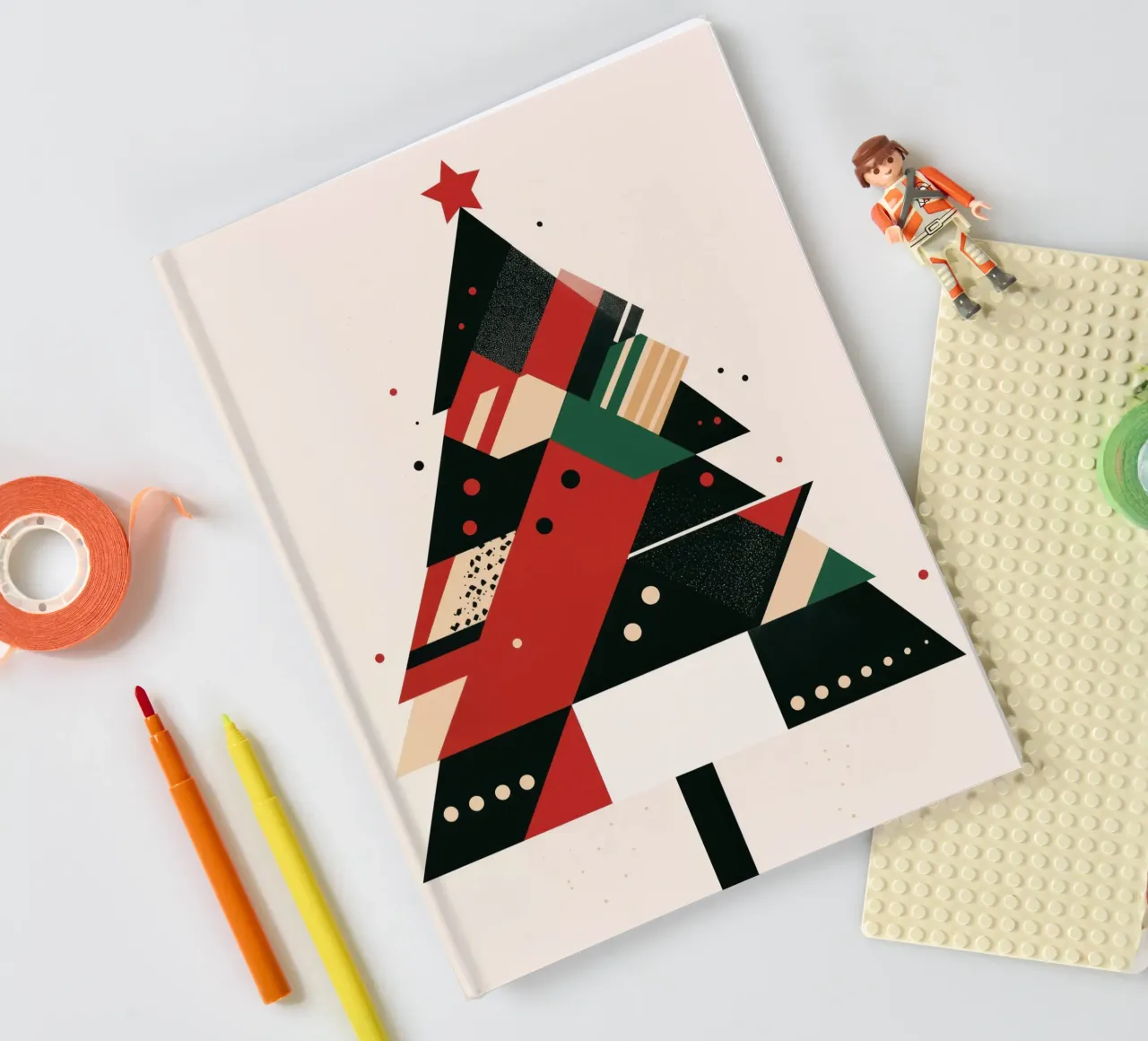 Abstract Christmas tree notebook by Imagine
