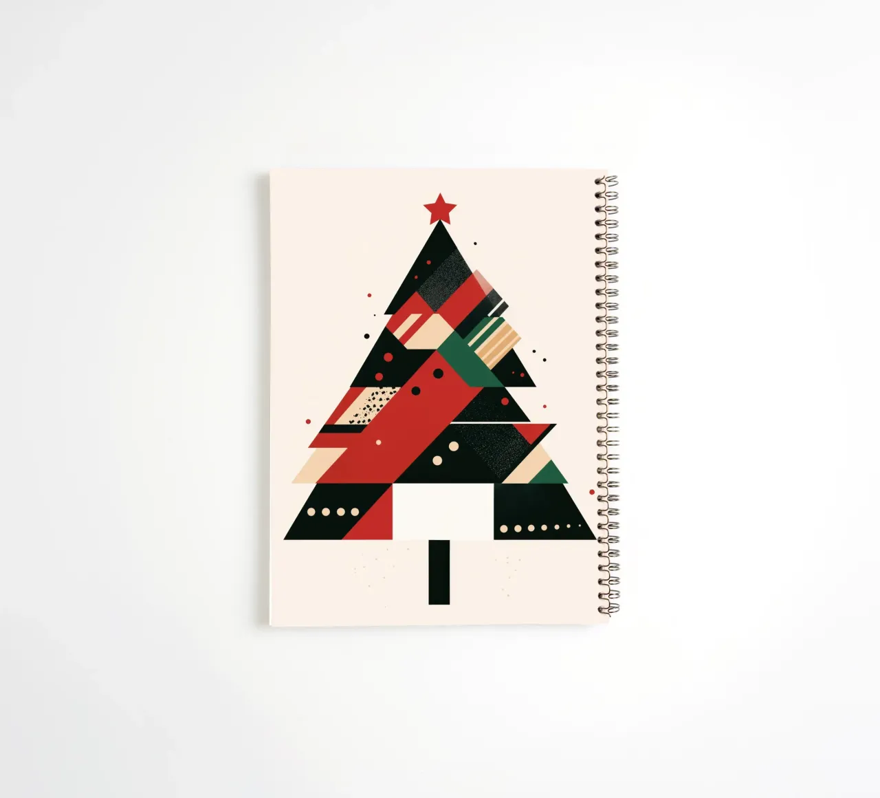 Abstract Christmas tree spiral notebook by Imagine