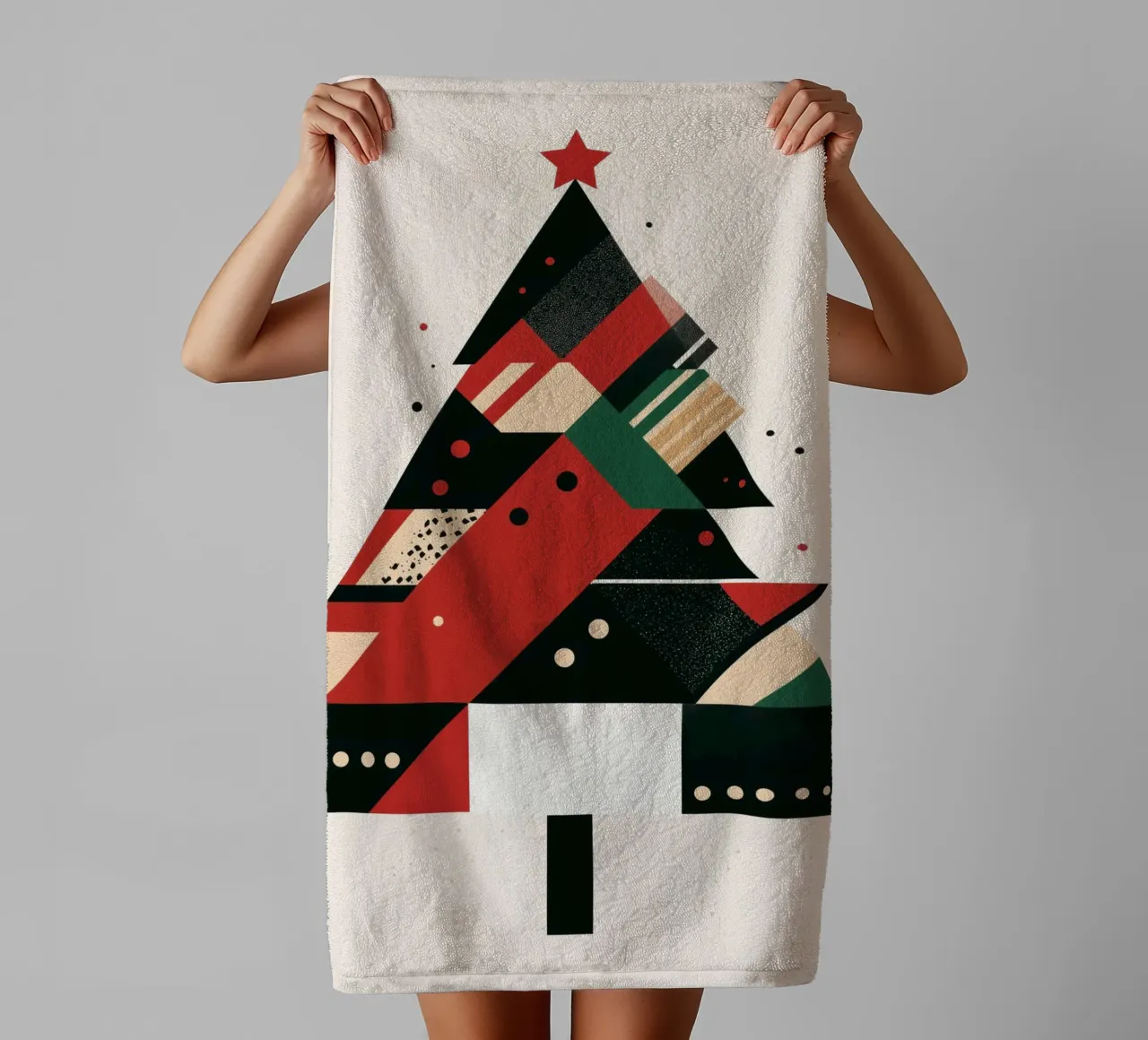 Albero di Natale astratto asciugamano da bagno da Imagine