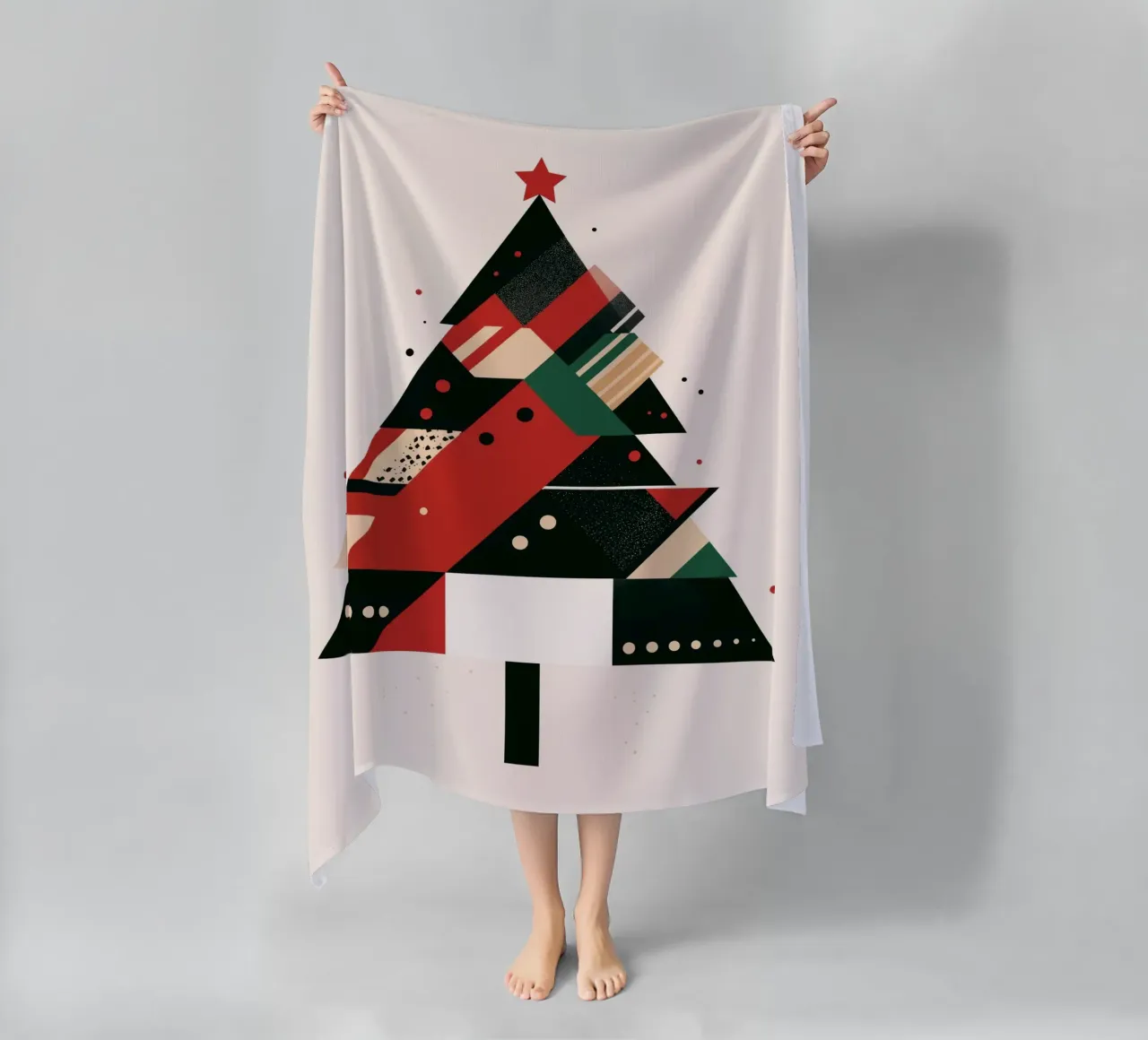 Albero di Natale astratto telo mare da Imagine