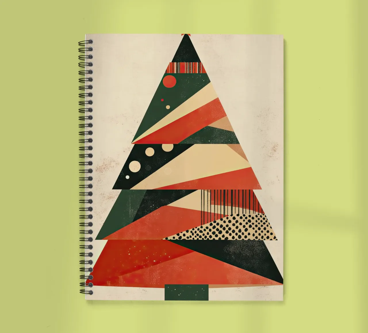 Abstract Christmas tree spiral notebook by Imagine