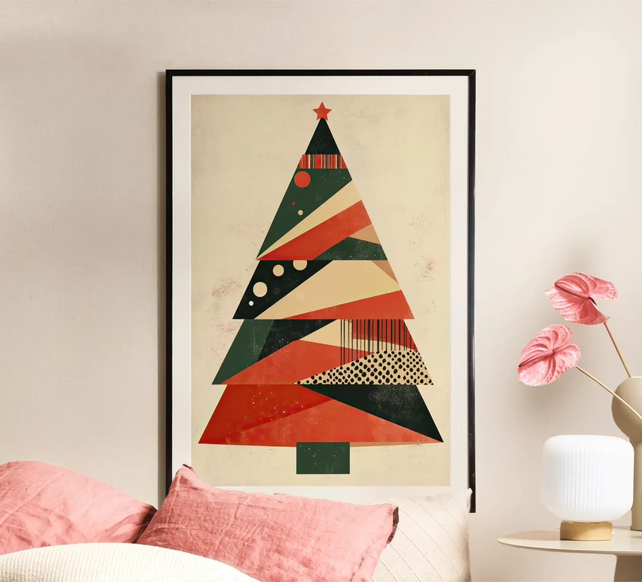 Albero di Natale astratto carta hahnemühle da Imagine