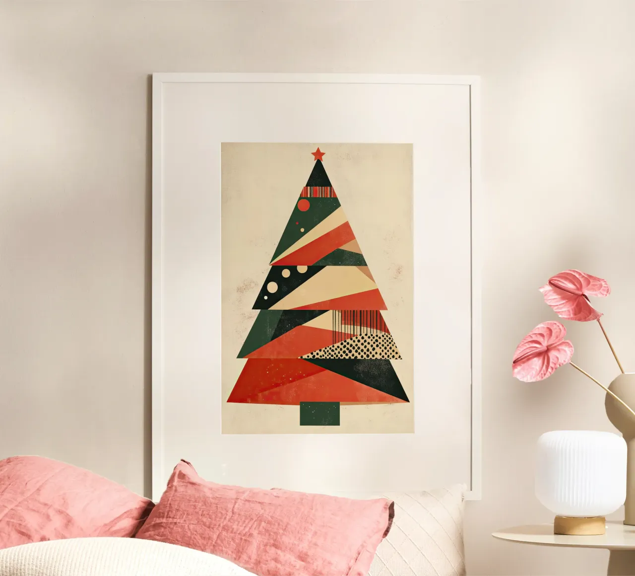 Albero di Natale astratto carta hahnemühle da Imagine