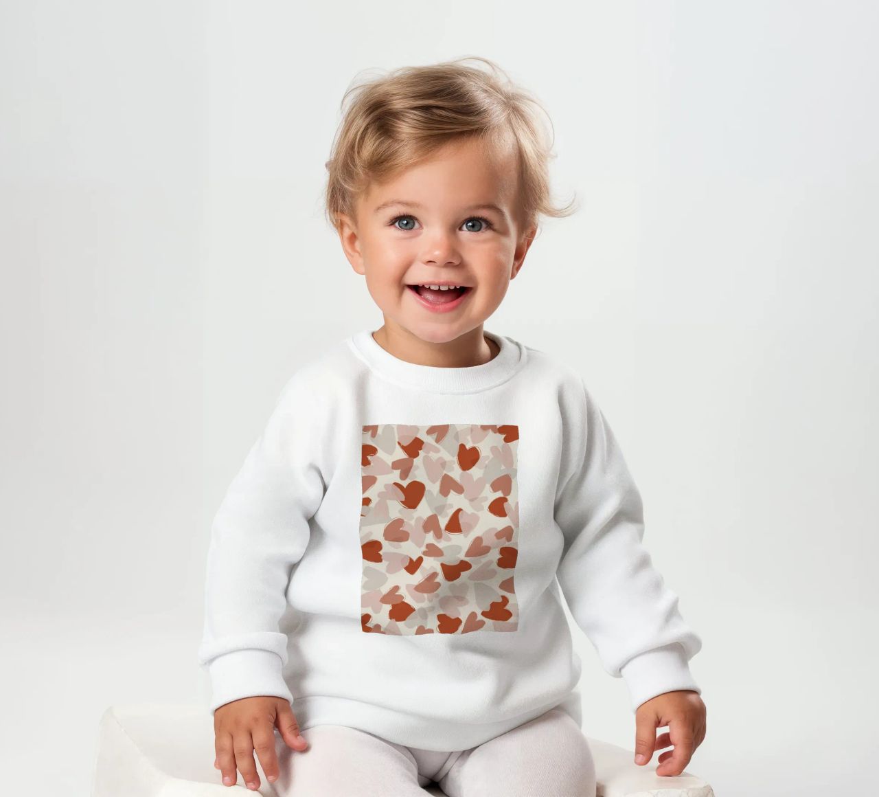Pastel Hearts Pattern felpa neonato da treechild