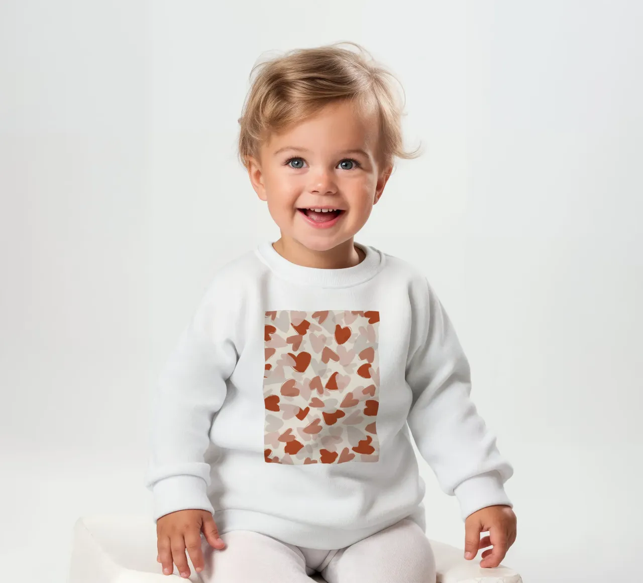 Pastel Hearts Pattern felpa neonato da treechild