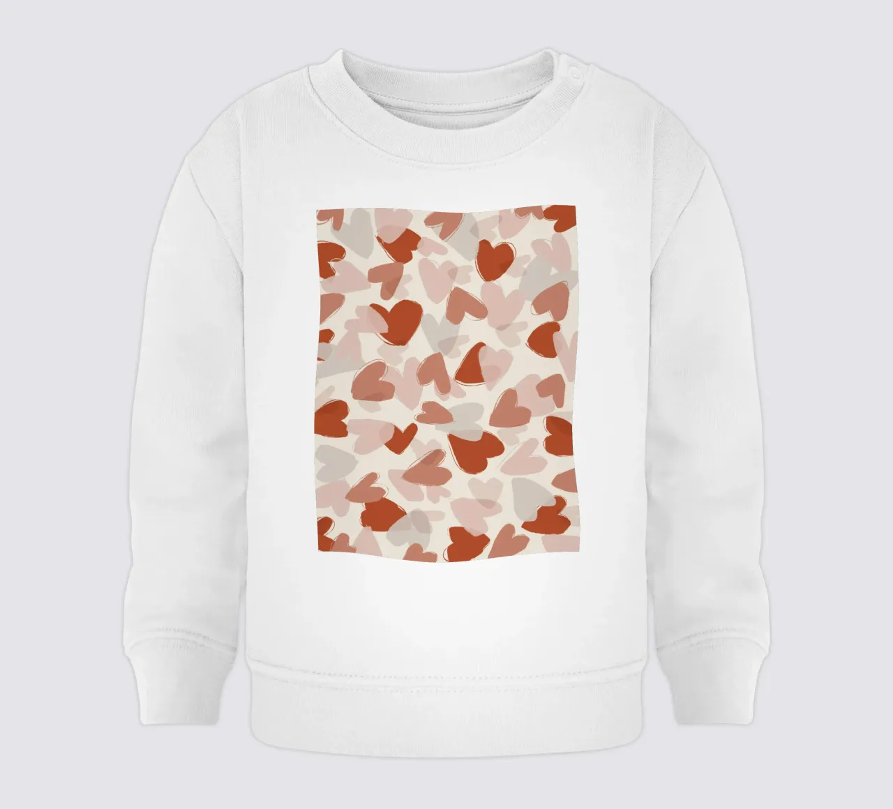 Pastel Hearts Pattern felpa neonato da treechild