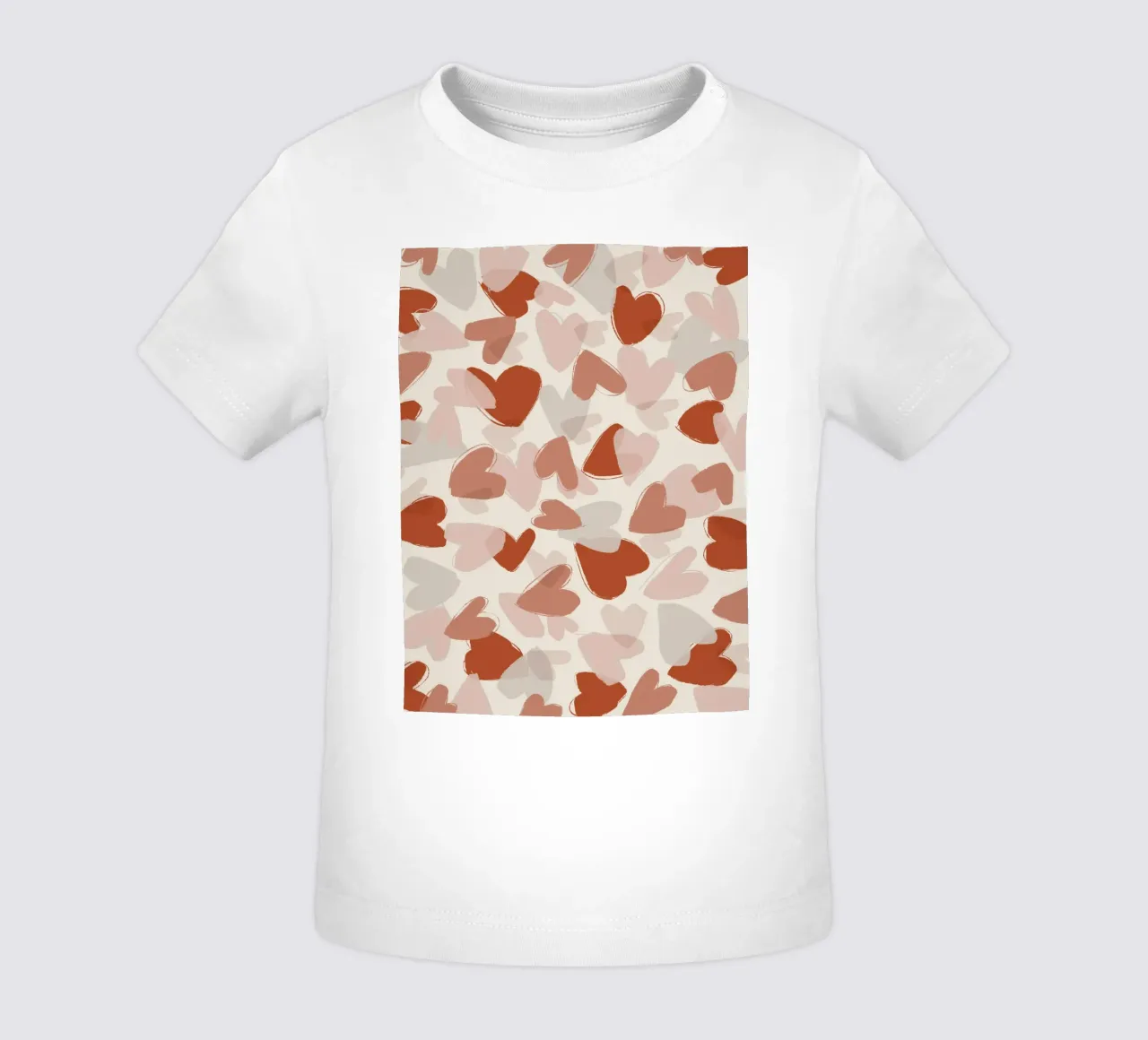 Pastel Hearts Pattern maglietta neonato da treechild