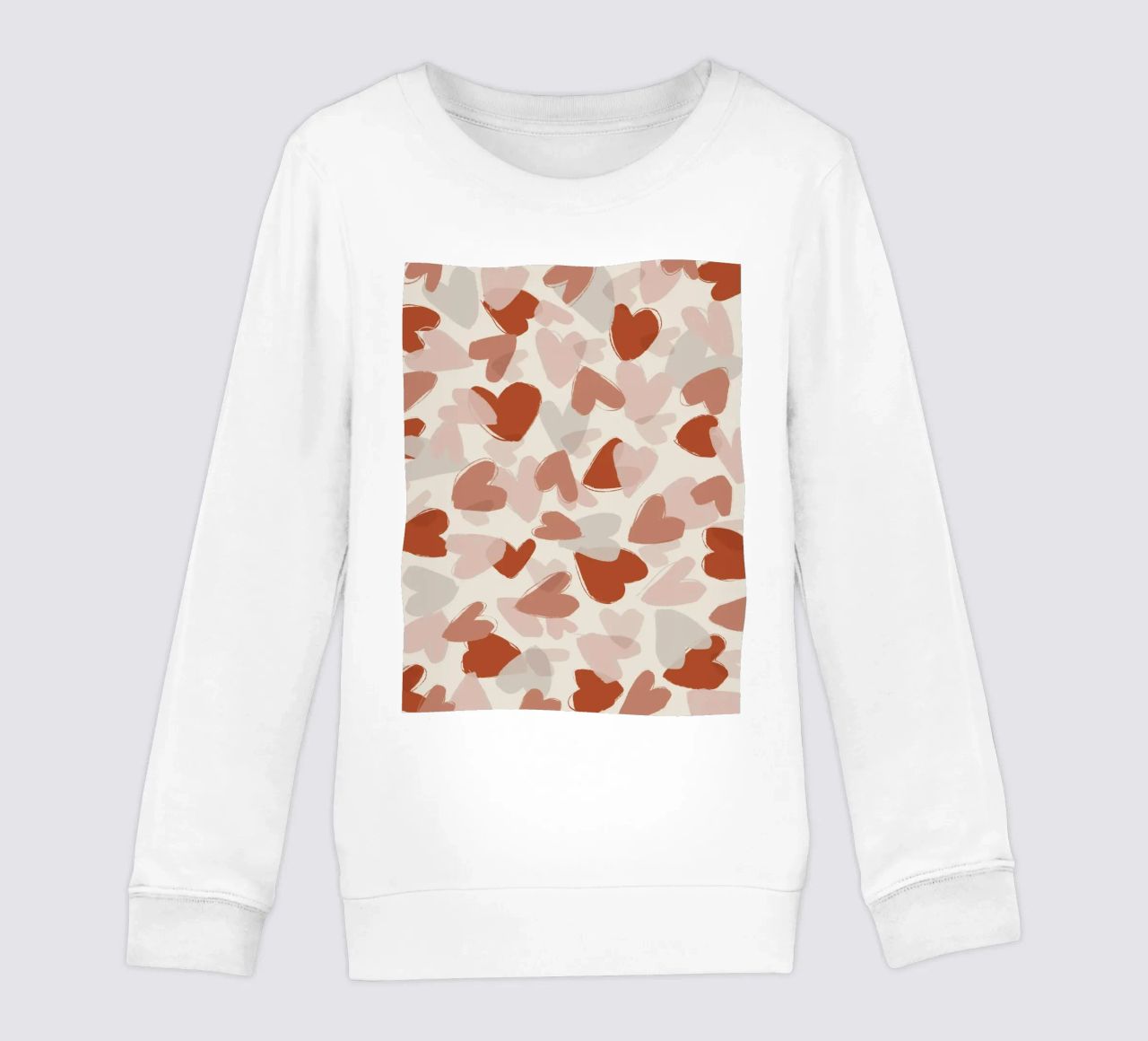 Pastel Hearts Pattern felpa bambino da treechild