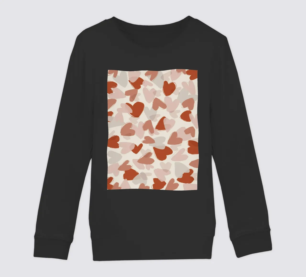 Pastel Hearts Pattern felpa bambino da treechild