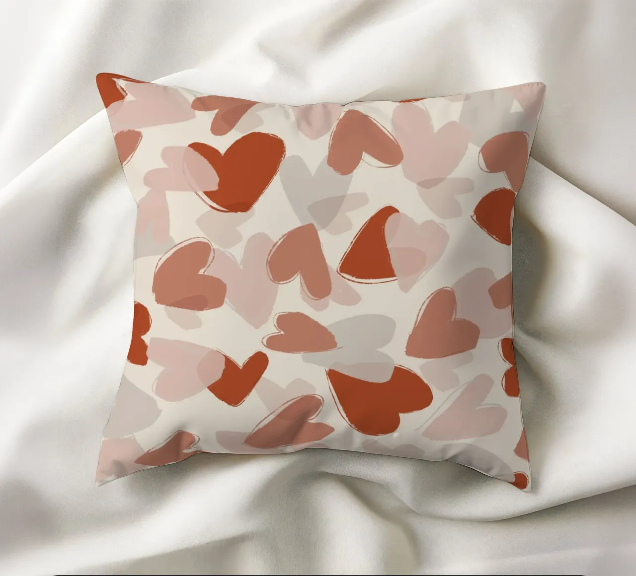 Pastel Hearts Pattern cuscino da treechild