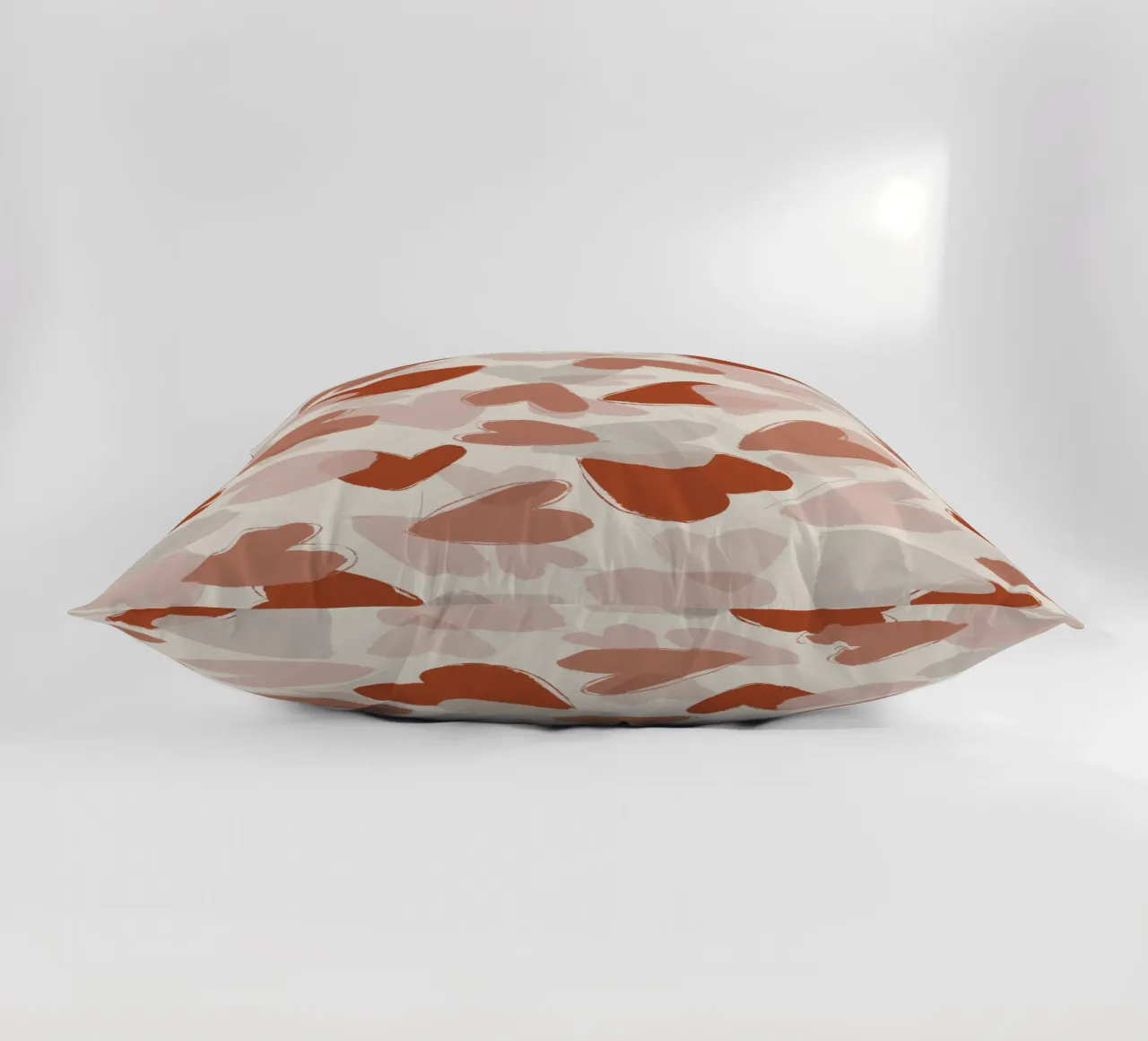 Pastel Hearts Pattern decorative cushion by treechild