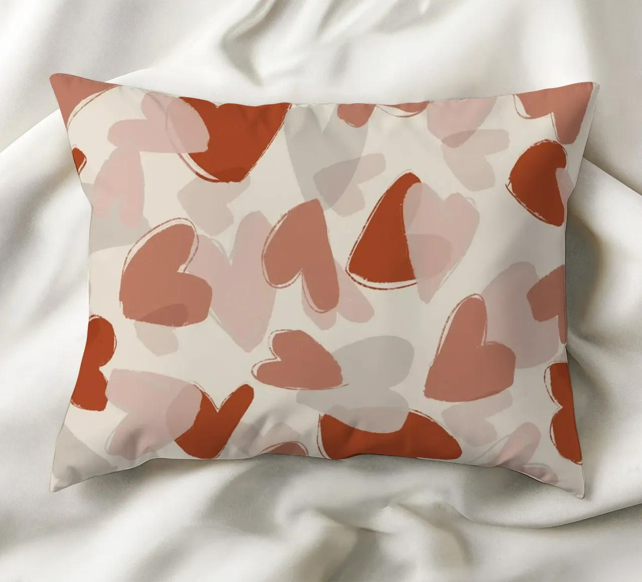 Pastel Hearts Pattern cuscino da treechild