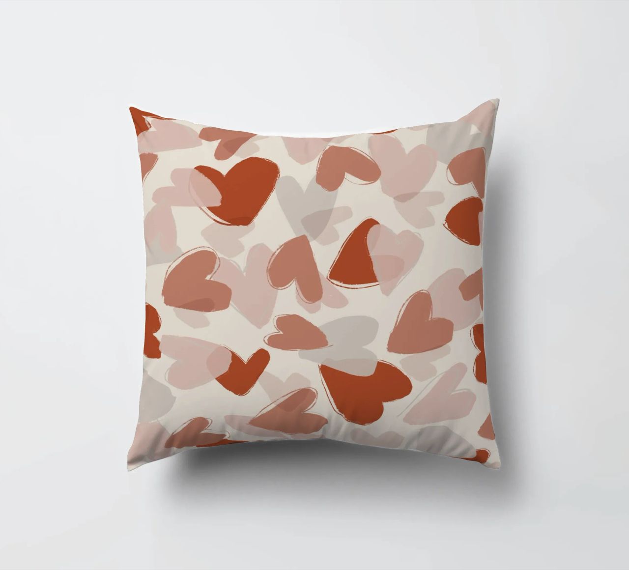 Pastel Hearts Pattern cuscino da treechild