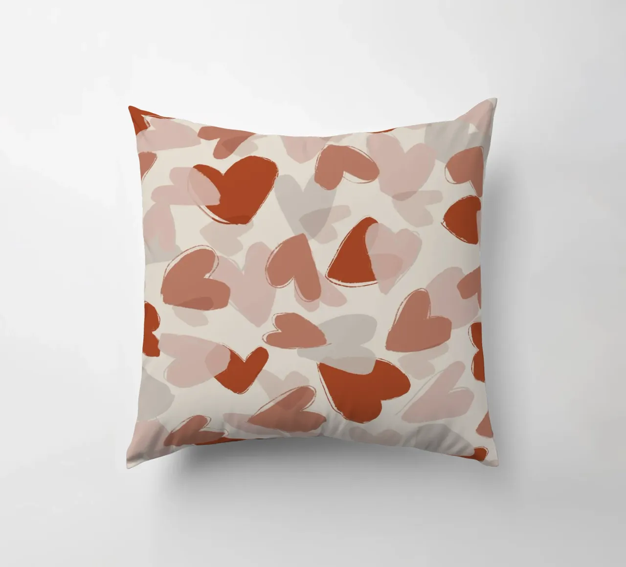 Pastel Hearts Pattern cuscino da treechild