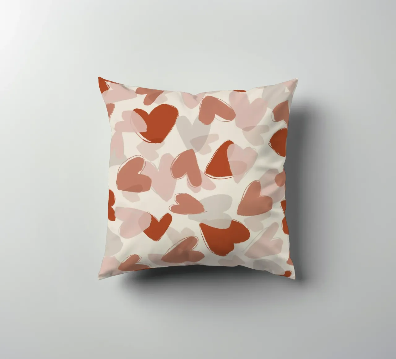 Pastel Hearts Pattern cuscino da treechild