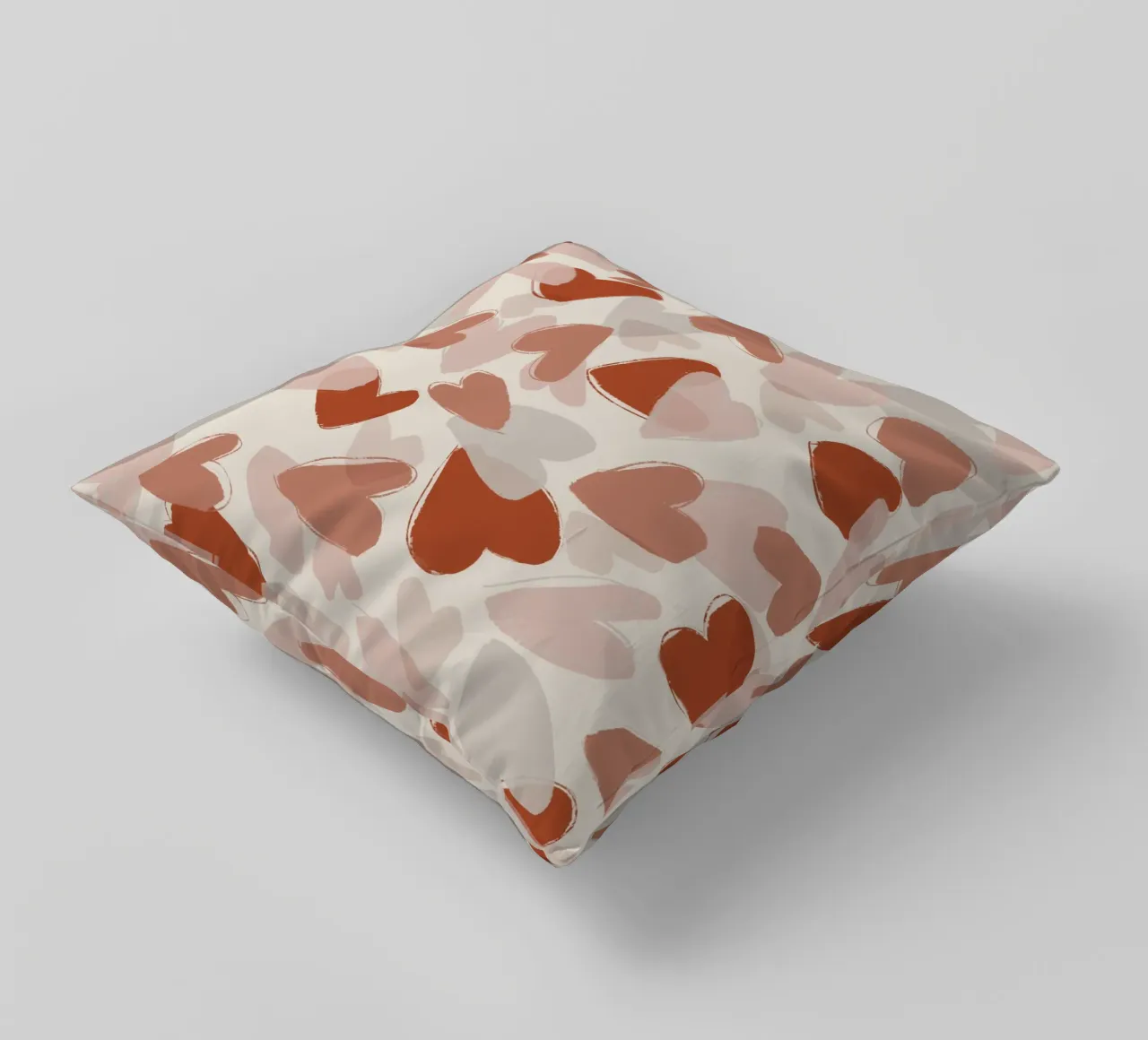 Pastel Hearts Pattern cuscino da treechild