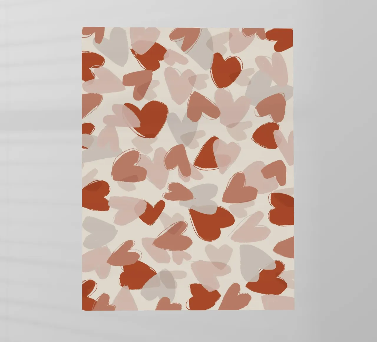 Pastel Hearts Pattern pellicola backlit da treechild