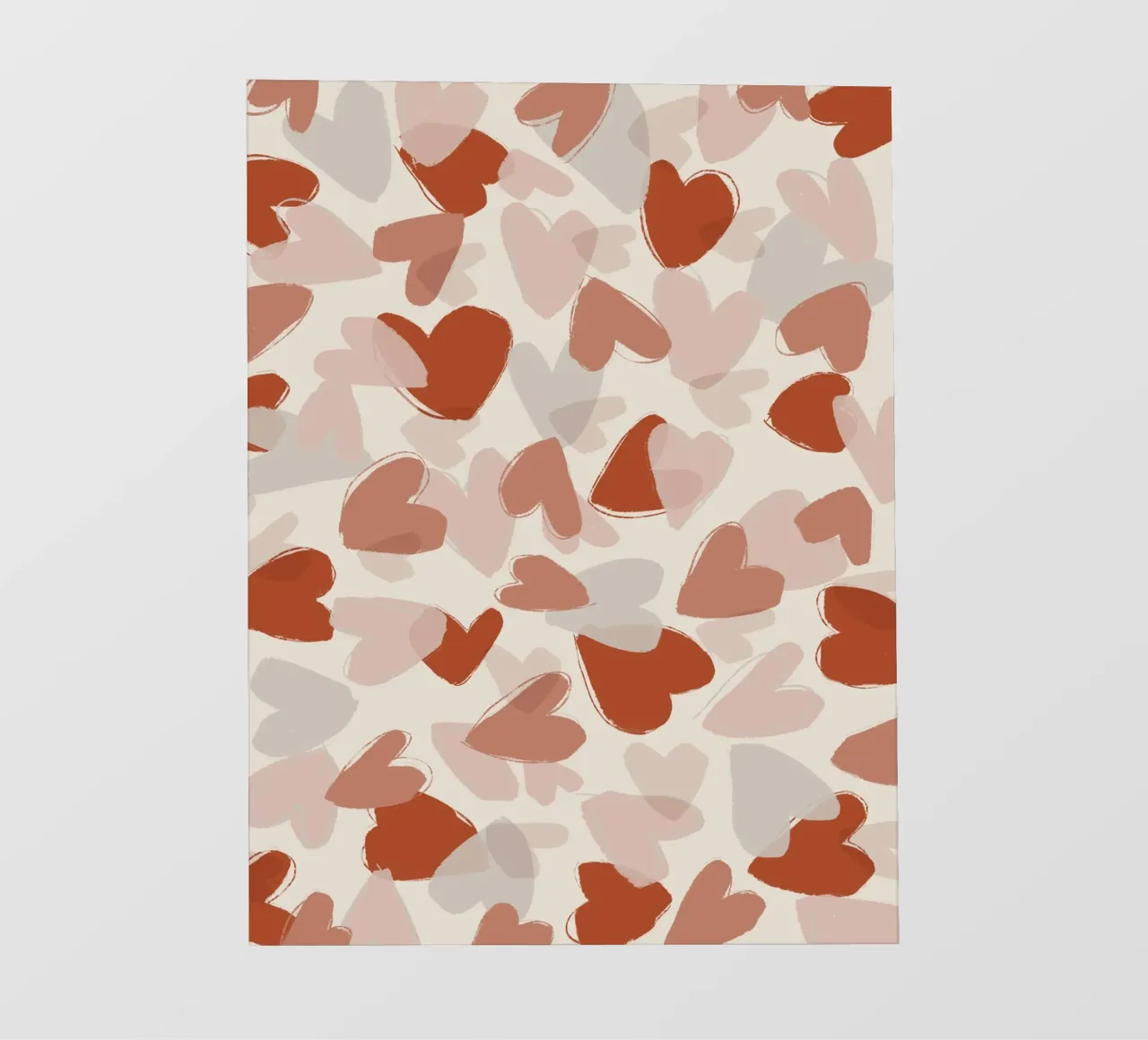 Pastel Hearts Pattern pellicola backlit da treechild