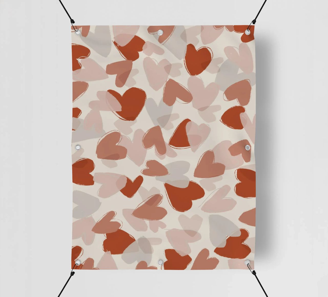Pastel Hearts Pattern telo in pvc da treechild