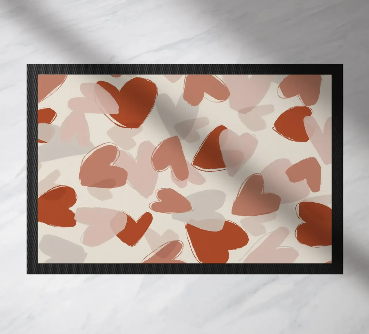 Pastel Hearts Pattern deurmat van treechild