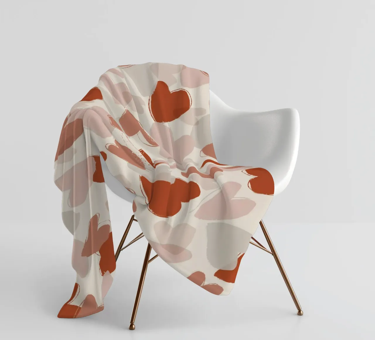 Pastel Hearts Pattern fleece blanket by treechild