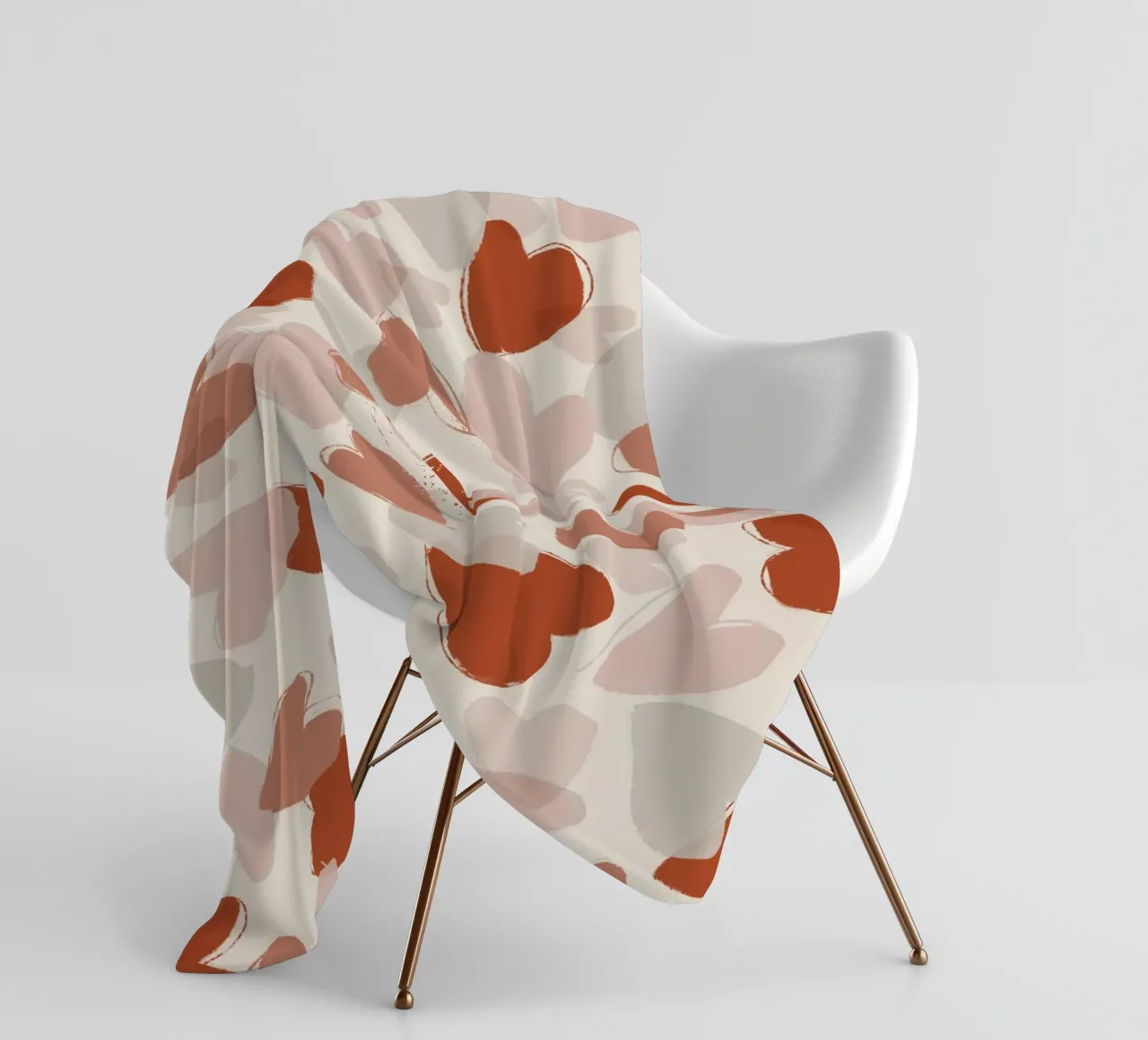 Pastel Hearts Pattern fleece blanket by treechild