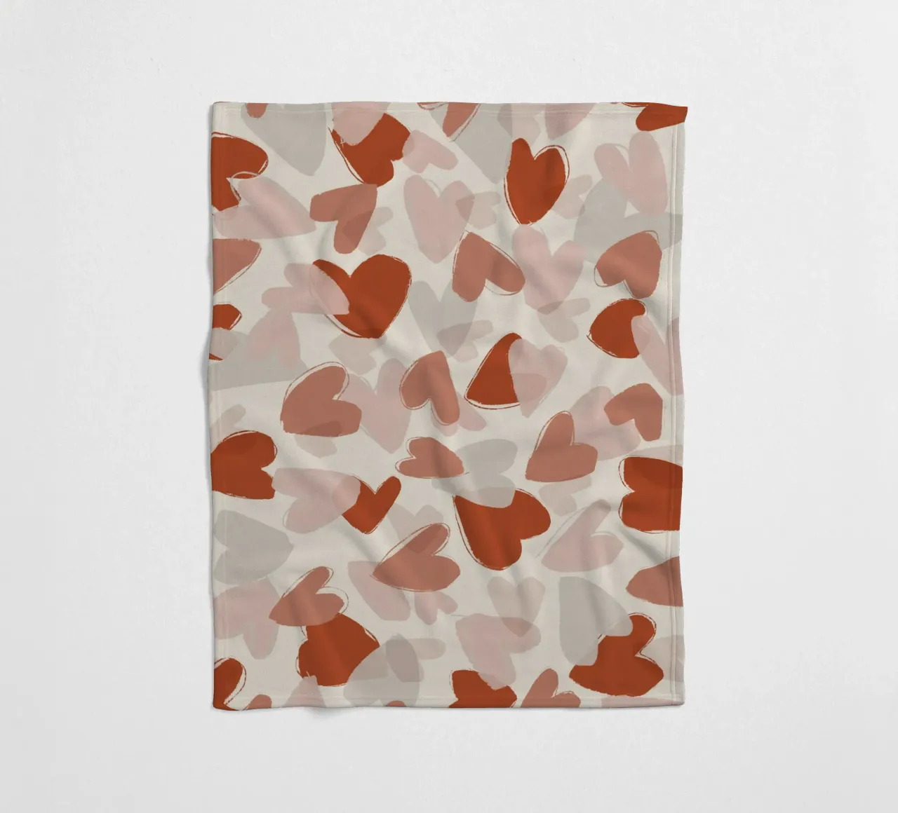 Pastel Hearts Pattern fleece blanket by treechild