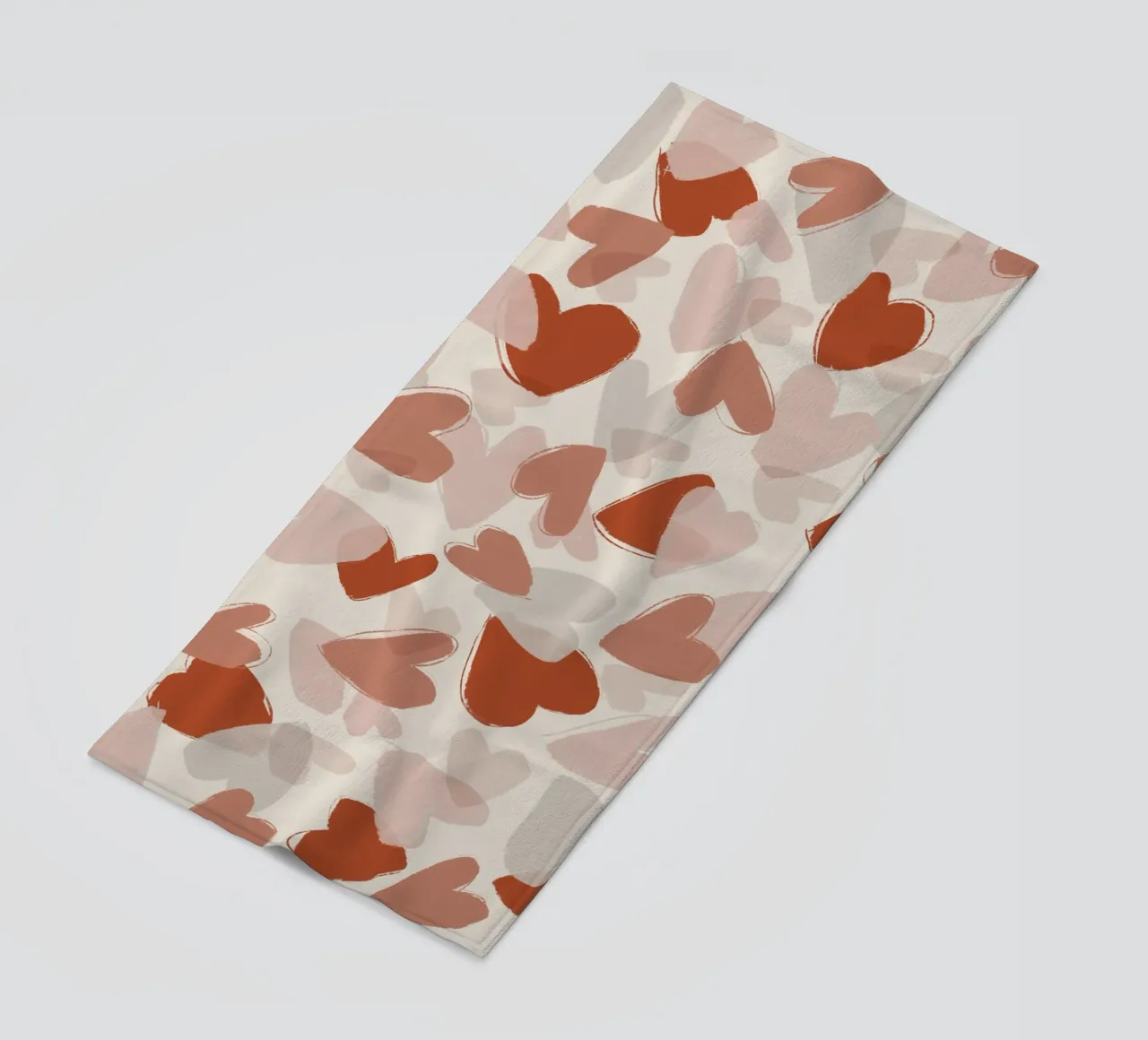 Pastel Hearts Pattern telo mare da treechild