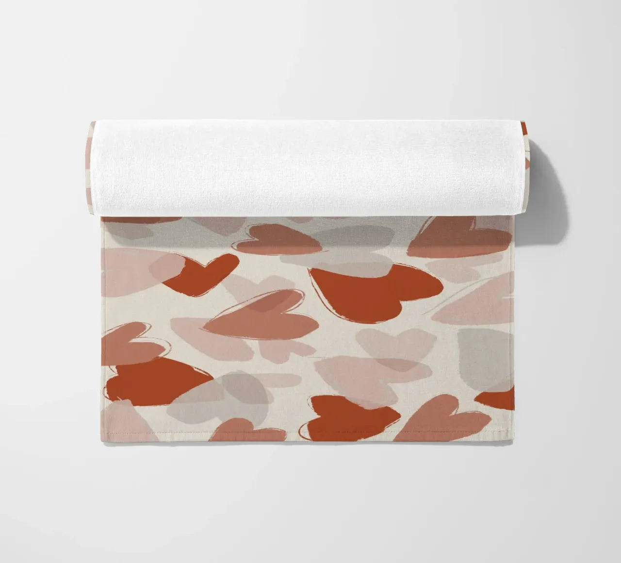 Pastel Hearts Pattern telo mare da treechild