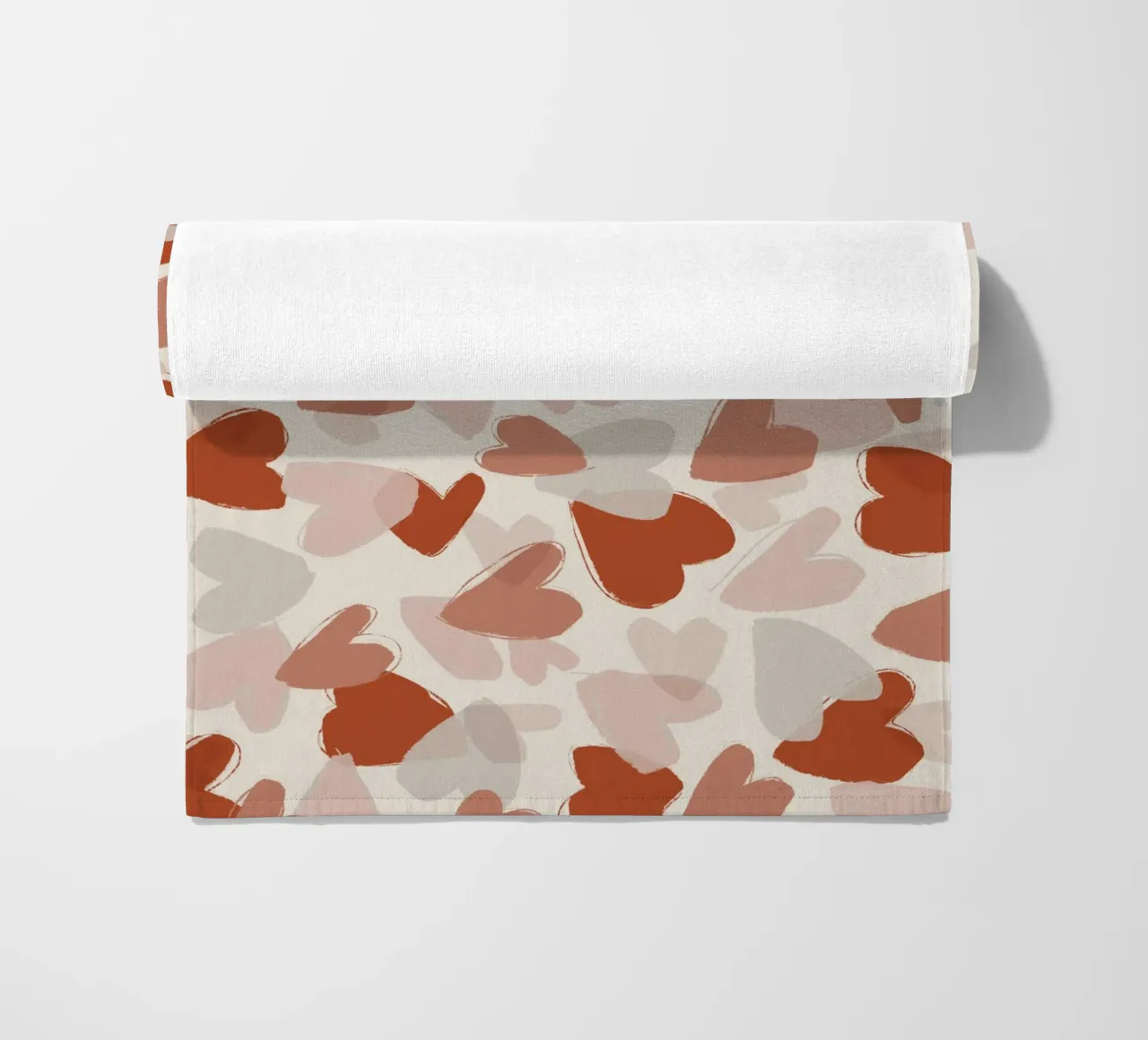 Pastel Hearts Pattern telo mare da treechild