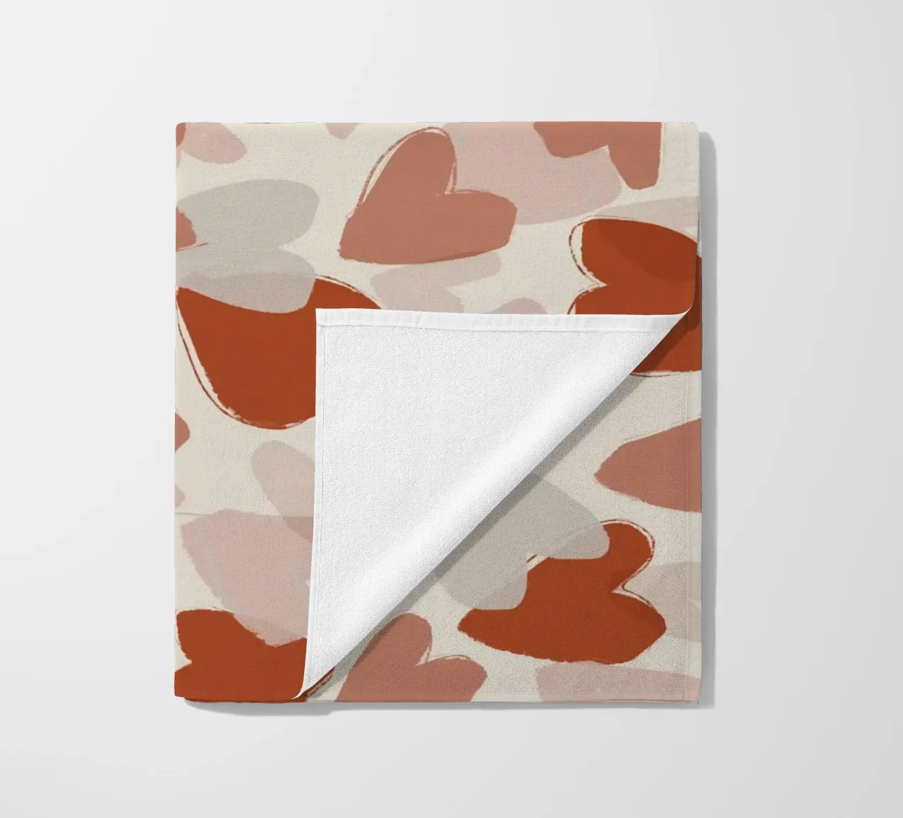 Pastel Hearts Pattern telo mare da treechild