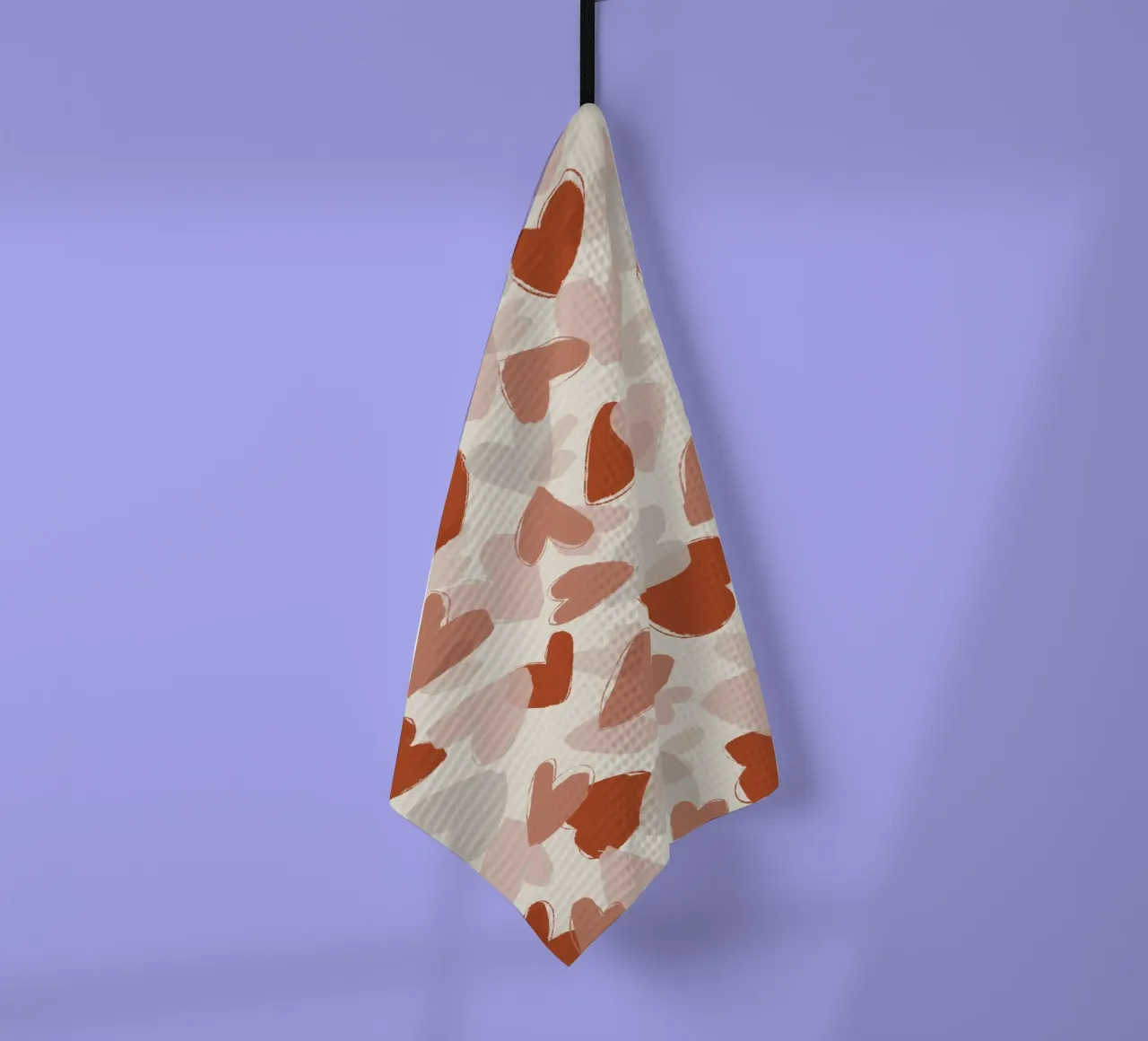 Pastel Hearts Pattern paño de cocina de treechild