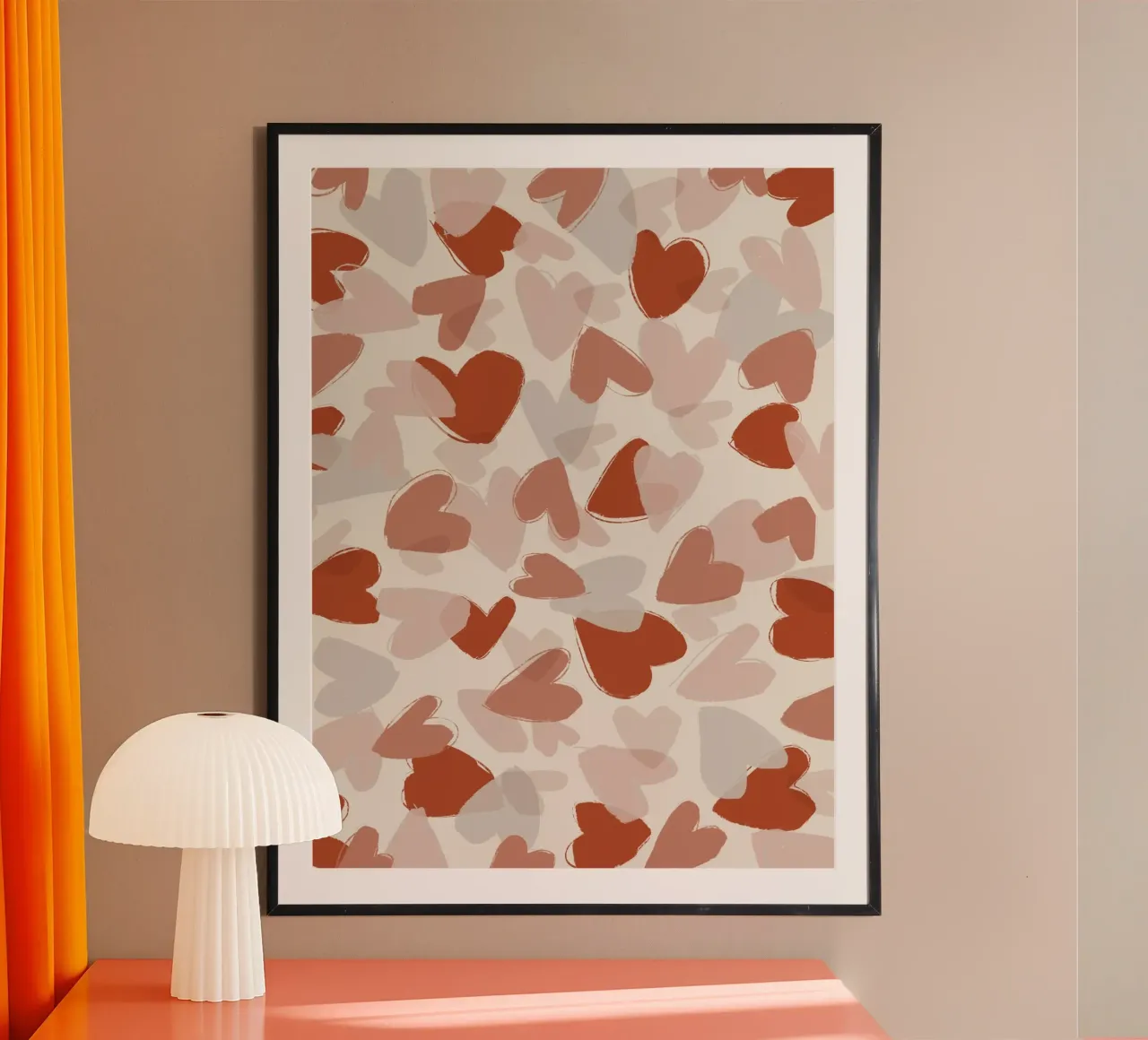 Pastel Hearts Pattern carta hahnemühle da treechild