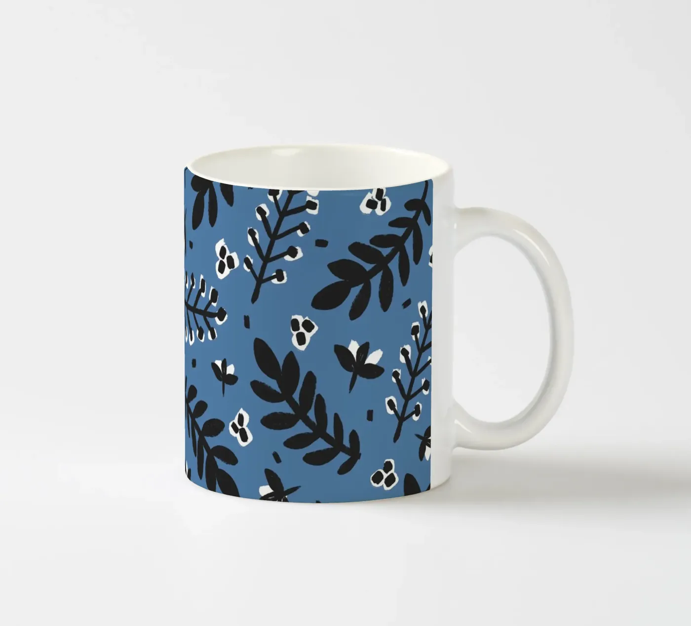 Blue Pattern ceramic mug by treechild