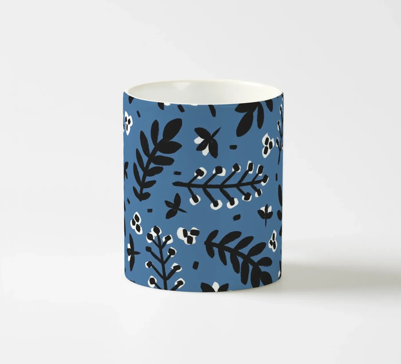 Blue Pattern ceramic mug by treechild