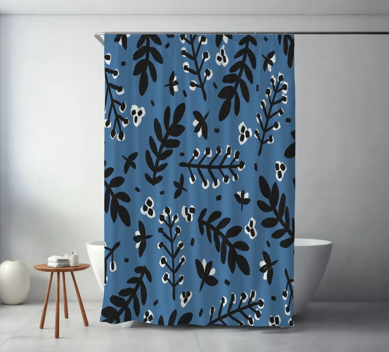 Blue Pattern Duschvorhang von treechild