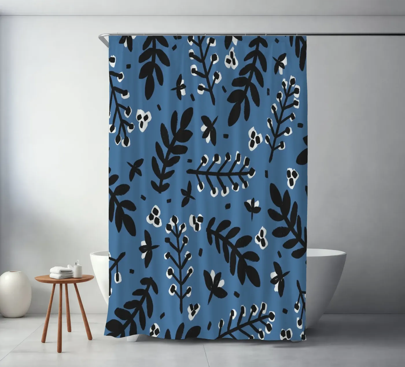 Blue Pattern Duschvorhang von treechild