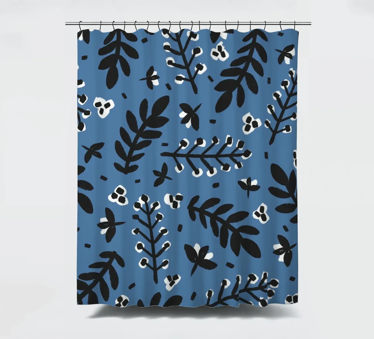 Blue Pattern Duschvorhang von treechild