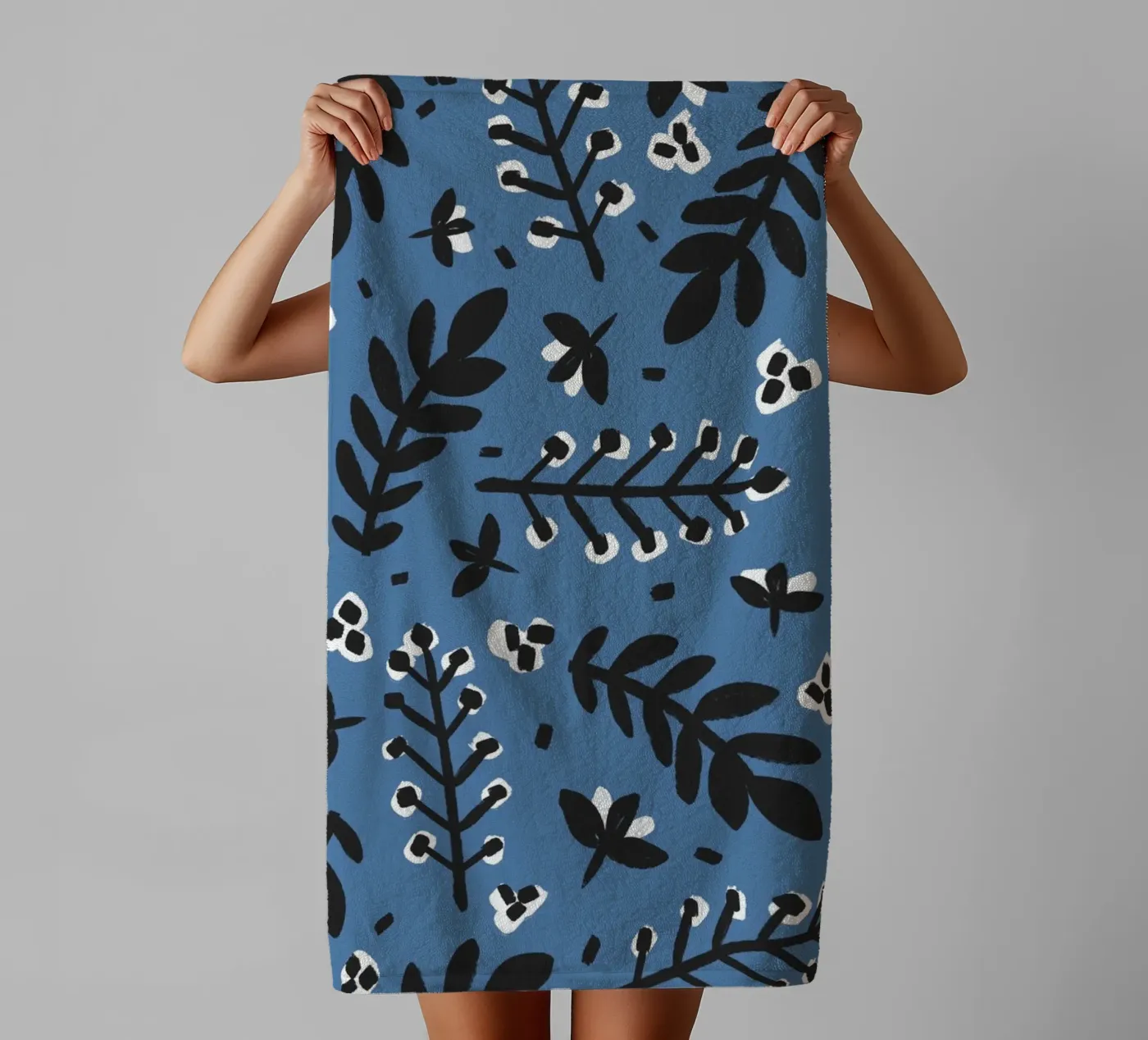 Blue Pattern badhanddoek van treechild