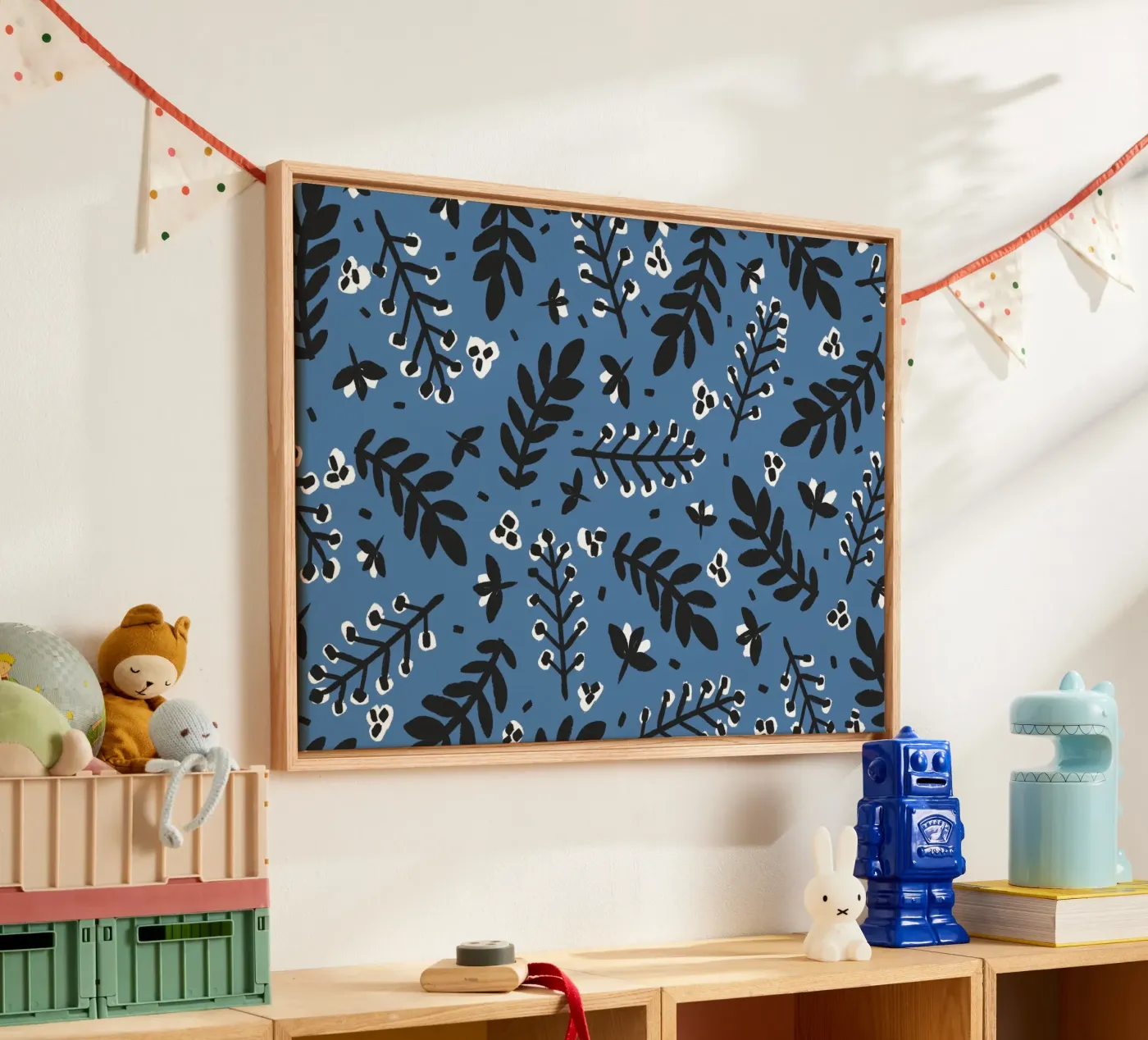 Blue Pattern canvas van treechild