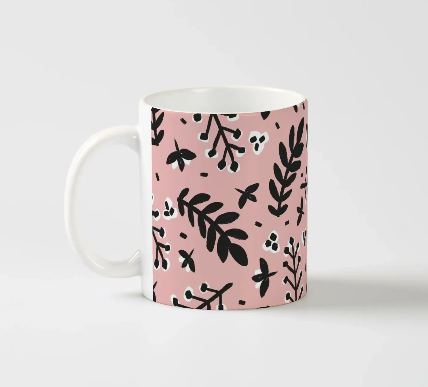 Patel Pink Pattern ceramic mug by treechild