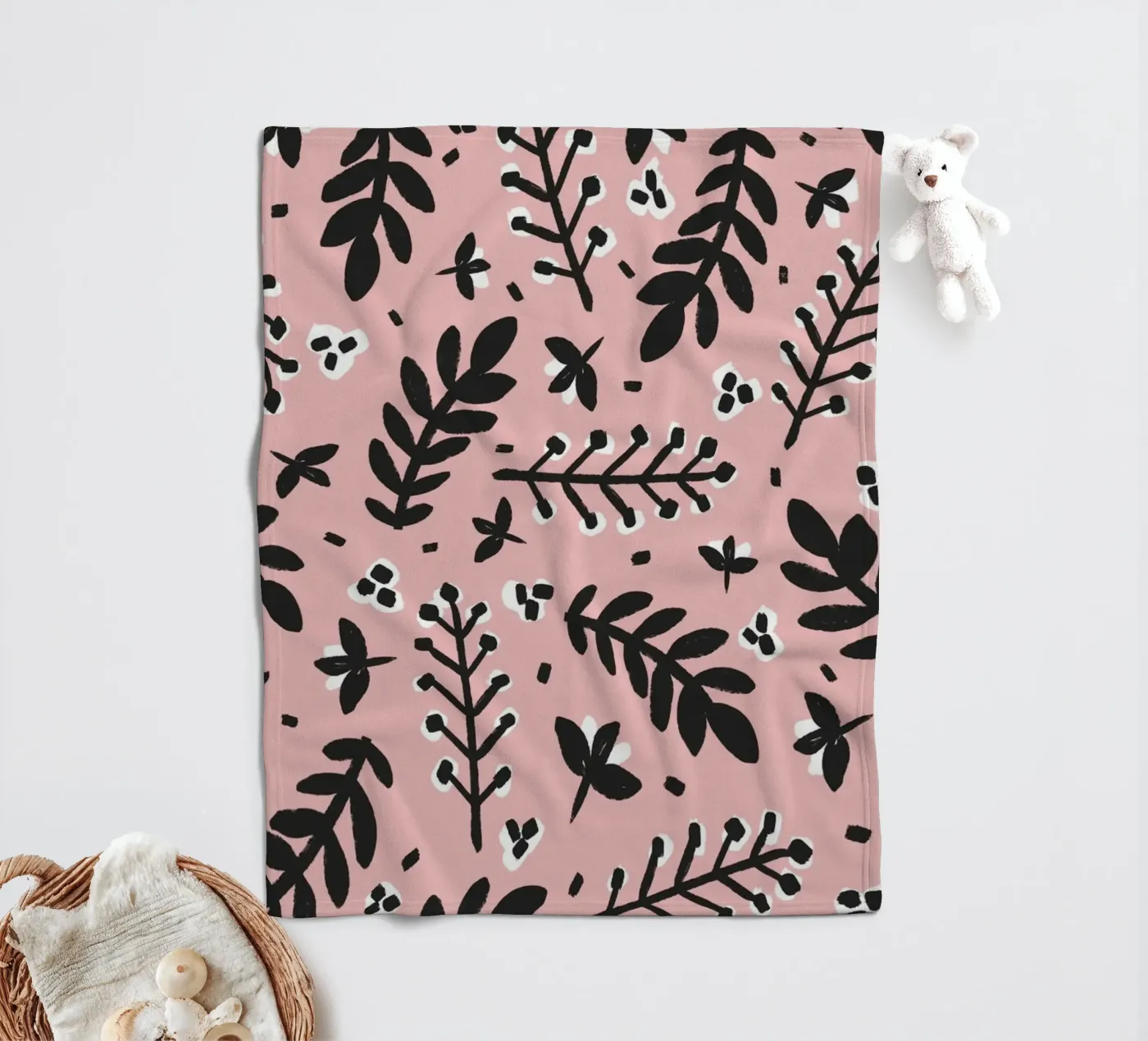 Patel Pink Pattern fleecedeken van treechild