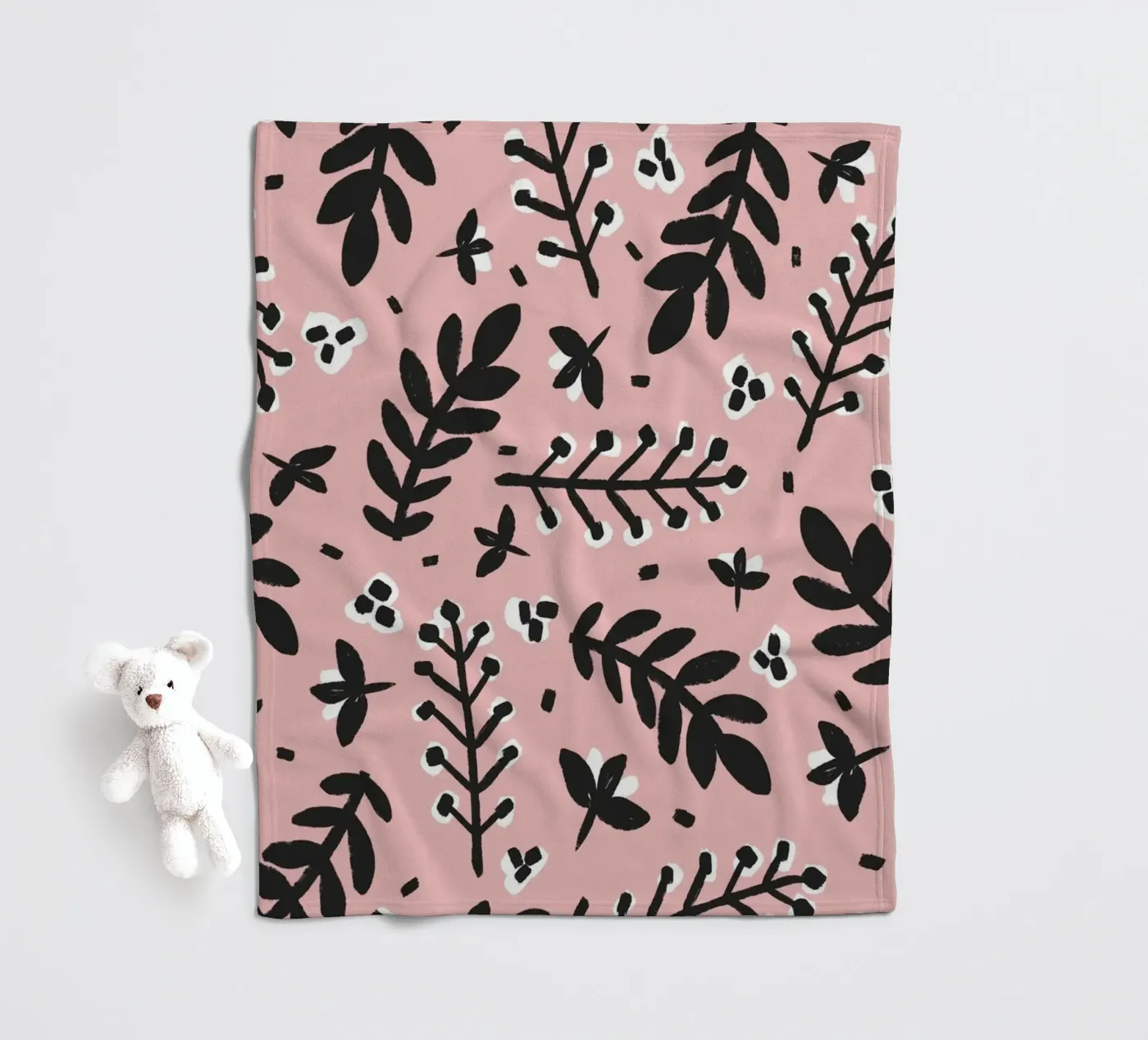 Patel Pink Pattern Fleecedecke von treechild