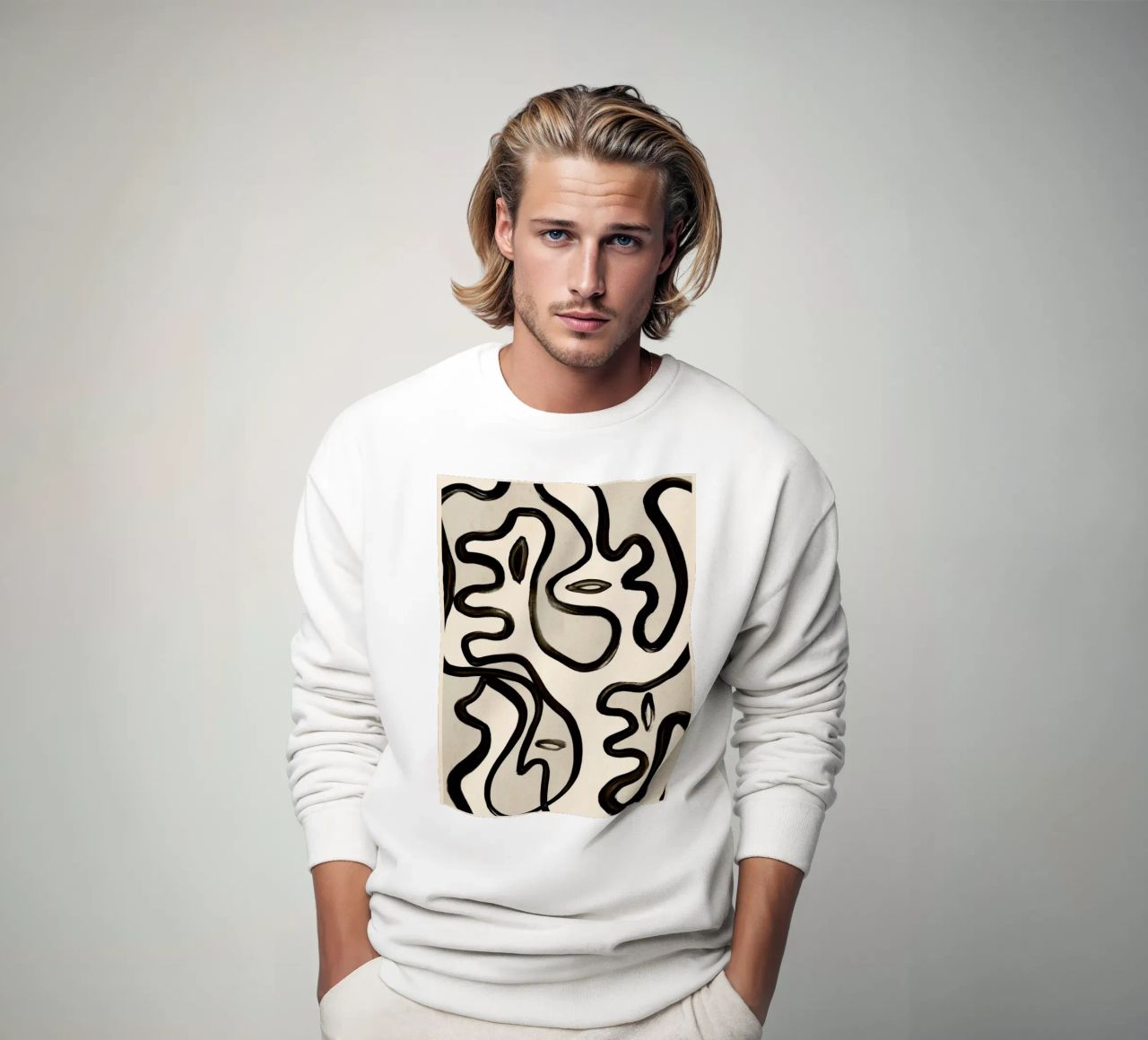 Linea astratta 249 felpa da ThingDesign
