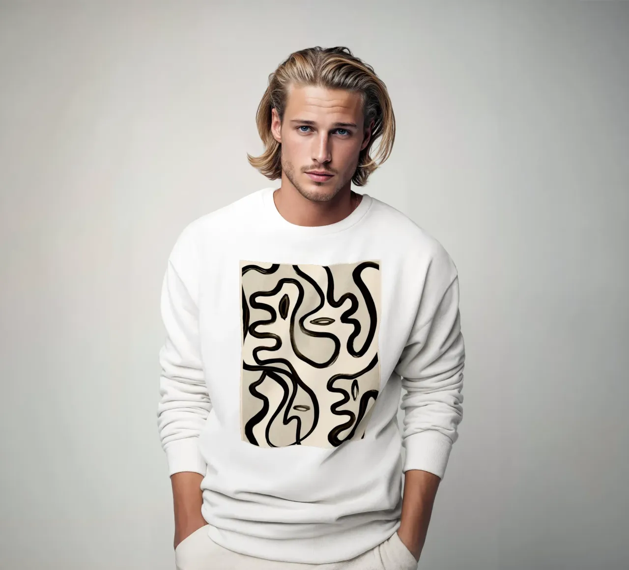 Abstract line art 249 sweatshirt by ThingDesign