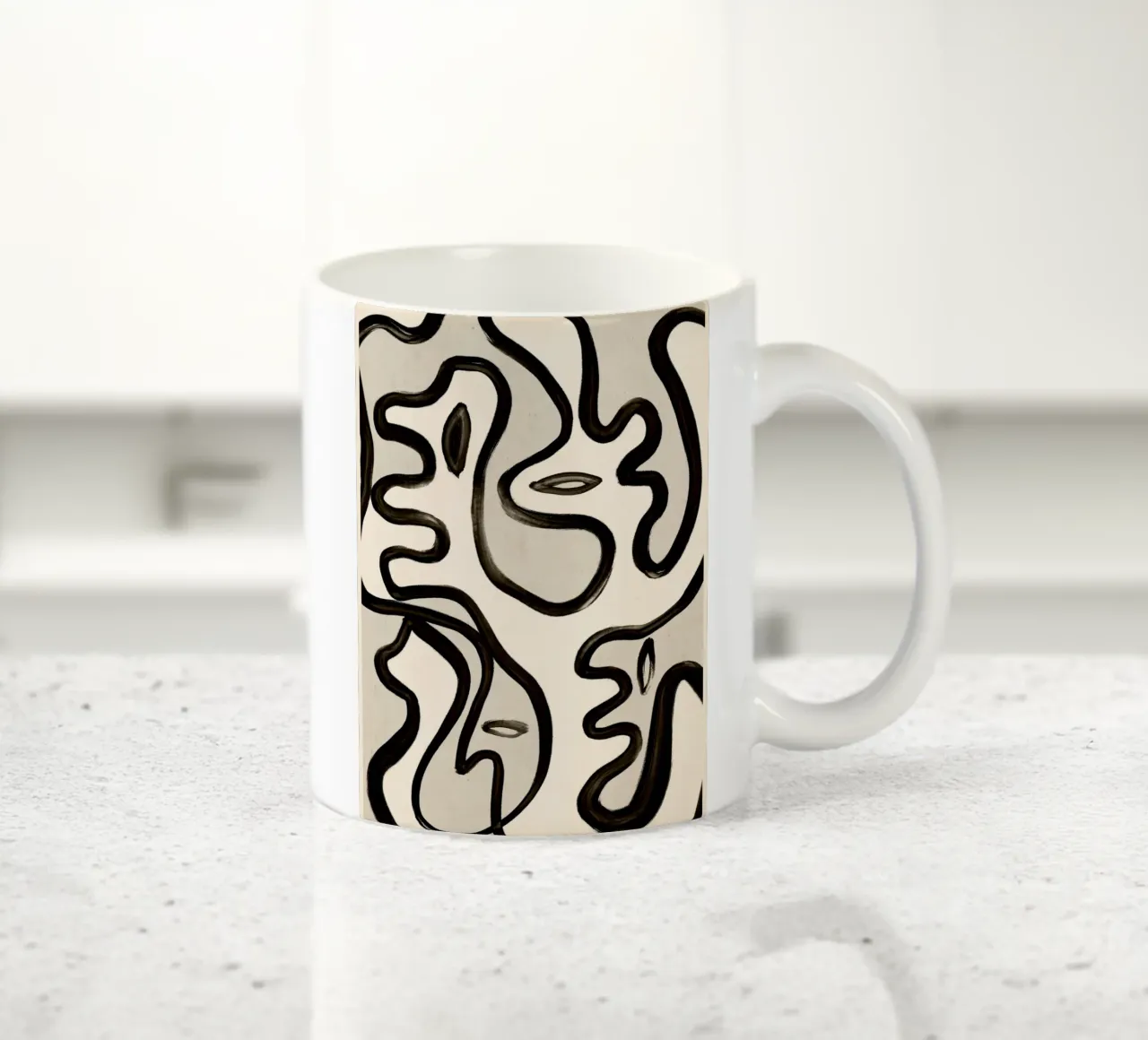 Linea astratta 249 tazza in ceramica da ThingDesign
